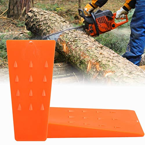 Nivvity Chainsaw Wedges, 2PCS Plastic Felling Wedges Tree Cutting Wedges Chain Saw Supplies Chainsaw Accessories Logging Tools