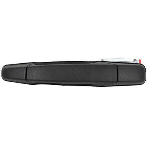 LUJUNTEC Exterior Rear Driver Side Door Handle Replacement fit for 2007-2014 for Chevy for GMC Pickup Truck Textured Black