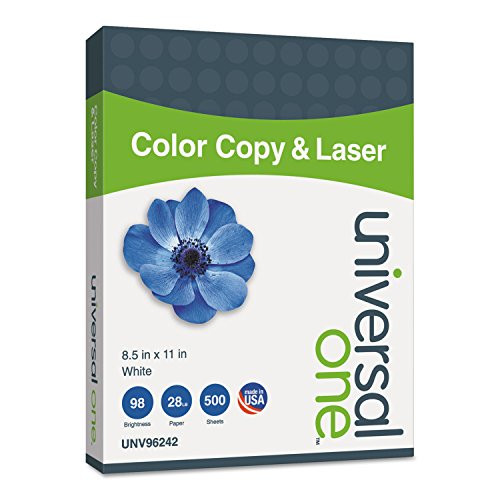 Universal 96242 Copier/Laser Paper, 98 Brightness, 28lb, 8-1/2 x 11, White, 500 Sheets/Ream