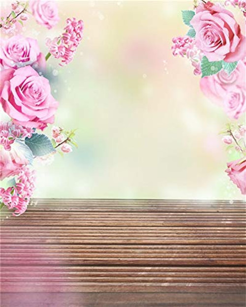 RBabyPhoto Pink Rose Flower Backdrop 5X7FT Blooming Floral Bokeh Sequins Wood Floor Valentine's Day Photography Background for Girls Room Wallpaper Bridal Shower Wedding Photo Studio Prop Vinyl CK493 RBabyPhoto Pink Rose Flower Backdrop 5X7FT Blooming Floral Bokeh Sequins Wood Floor Valentine's Day Photography Background for Girls Room Wallpaper Bridal Shower Wedding Photo Studio Prop Vinyl CK493