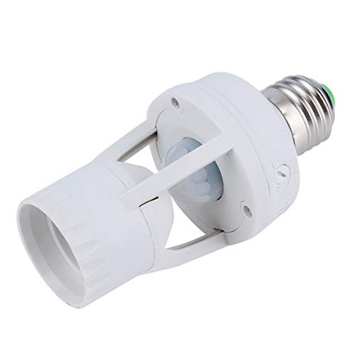 Nicoone E27 Socket Light Bulb Holder,360 Degrees Pir Motion Sensor Led Bulb Holder,Automatic Sencer Bulb for Home,Office,Shop
