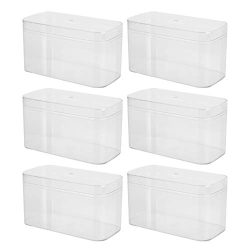 Clear Box Transparent Packing Box Plastic Boxes Candy Holder Candy Container 6Set Storage Box Clear Gift Boxes for Candy