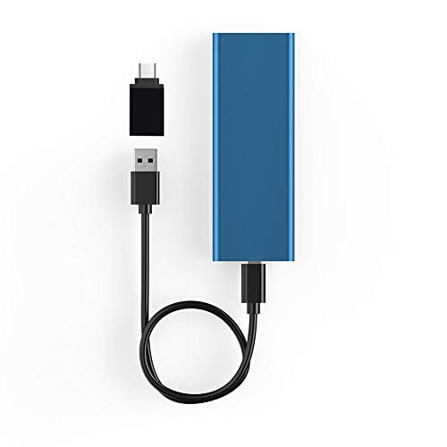 M.2 NGFF to USB3.1 Type-C GEN2 10GBPS Enclosure M.2 SATA SSD Hard Disk External Drive Box M.2 B-Key and B&M Key SSD to USB-C Adapter (Blue) M.2 NGFF to USB3.1 Type-C GEN2 10GBPS Enclosure M.2 SATA SSD Hard Disk External Drive Box M.2 B-Key and B&M Key SSD to USB-C Adapter (Blue)