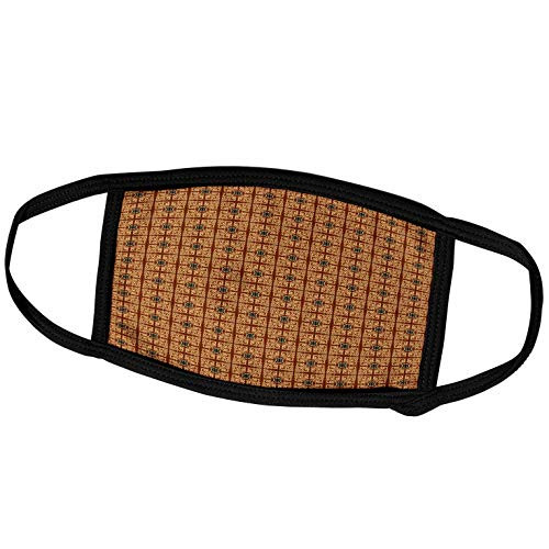 3dRose Russ Billington Patterns - Small Romanesque Brown and Beige Mosaic Floor Pattern - Face Masks -fm-220404-3-