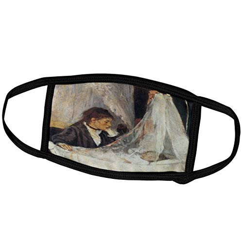 3dRose The Cradle by Berthe Morisot - Face Covers -fc-127345-1-