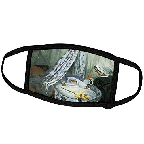 3dRose BLN Claude Monet Collection - Jean Monet in his Cradle by Claude Monet 1867 - Face Masks -fm-126542-2- 3dRose BLN Claude Monet Collection - Jean Monet in his Cradle by Claude Monet 1867 - Face Masks -fm-126542-2-