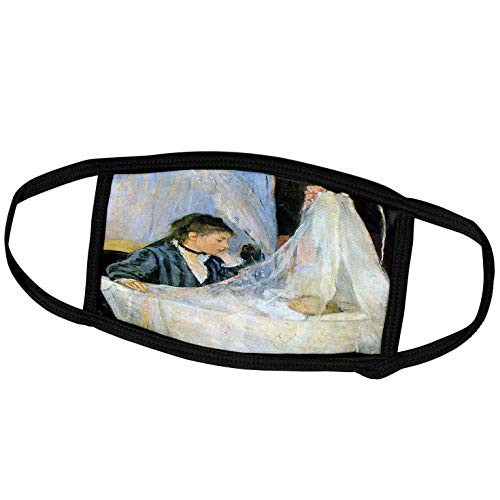 3dRose Florene Impressionism Art - The Cradle Painting - Berthe Morisot - Face Masks -fm-49377-2-