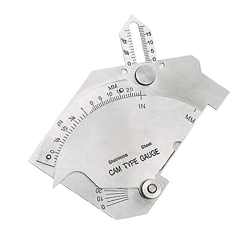 Scicalife Fillet Welding Inspection Gauge Stainless Steel Weld Measuring Inspection Test Ulnar Gage for Welded Surfaces Joints