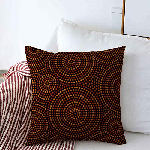 Starosac Throw Pillow Case Geometric Brown Indigenous Australian Aboriginal Concentric Circle Circles Abstract Pattern Orange Home Decor Square Pillows Covers 20"x20" for Farmhouse Decorative Starosac Throw Pillow Case Geometric Brown Indigenous Australian Aboriginal Concentric Circle Circles Abstract Pattern Orange Home Decor Square Pillows Covers 20"x20" for Farmhouse Decorative