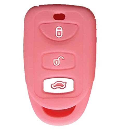 Heartmeet Smart Key Fob Cover Case Protector Keyless Remote Holder for Hyundai Elantra Genesis Sonata Kia Sorento Forte Optima. 25000, Pink