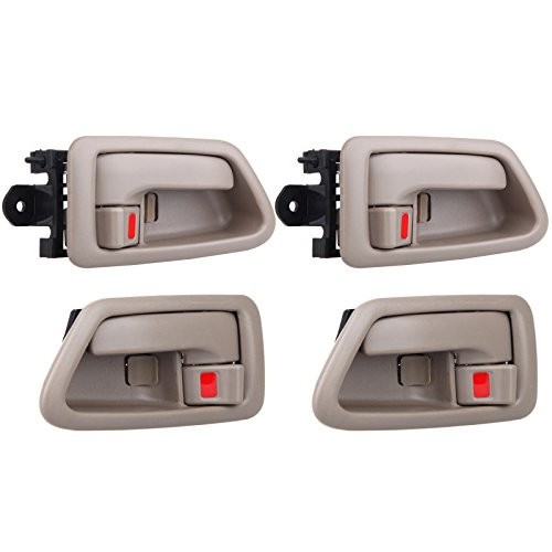 ECCPP Door Handles Interior Inside Inner Front Rear Driver Passenger Side Replacement for 1997 1998 1999 2000 2001 for Toyota Camry Beige-4pcs-