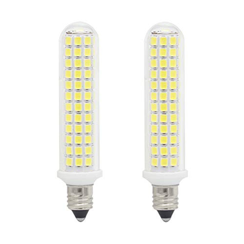 Ylaide E11 led Light Bulb 100W Halogen Bulbs Equivalent 1300lm, t4 jd e11 Mini Candelabra Base 110V 120V 130V Input 100W Halogen Replacement, Pack of 2 (Daylight White 6000K)