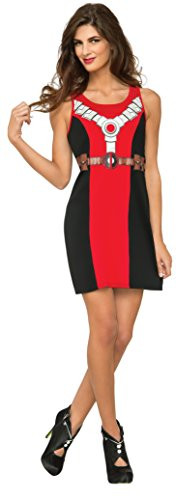 Rubie's womens Marvel Classic Deadpool Costume Tank Dress Party Supplies, Black, Medium US