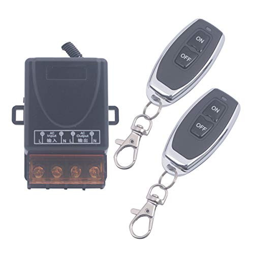 Wireless Remote Switch,95V/110V/120V/220V/250V 30A Relay Pump Light Industrial switches Remote Control Switch for Electrical Equipment Motors Farm Irrigation Pond Aerator -2X Control Black-
