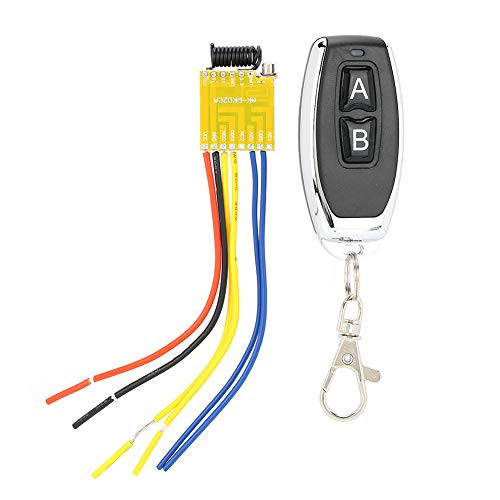 Nicoone Wireless Remote Control Switch Wireless Remote Control Universal 2 Way Switch Relay Receiver Module for Light Garage Door Opener Wide Voltage 3.7V 5V 9V 12V