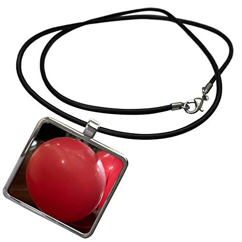 3dRose Jos Fauxtographee- Balloons - A Close up of Two red Balloons on a Hard Wood Floor - Necklace with Rectangle Pendant -ncl-320277-1- 3dRose Jos Fauxtographee- Balloons - A Close up of Two red Balloons on a Hard Wood Floor - Necklace with Rectangle Pendant -ncl-320277-1-