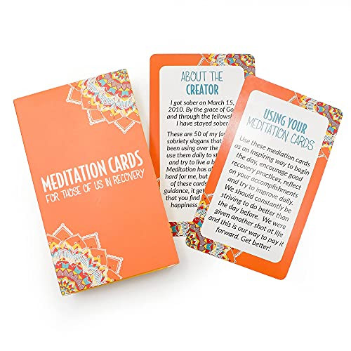 Sober City Meditation Cards | Stress Relief Cards for Meditation Relaxation | Encouragement | Anxiety Relief - 50 Mindful Sober Slogans in Each Set - Yellow [Cards- Sober City Meditation Cards | Stress Relief Cards for Meditation Relaxation | Encouragement | Anxiety Relief - 50 Mindful Sober Slogans in Each Set - Yellow [Cards-
