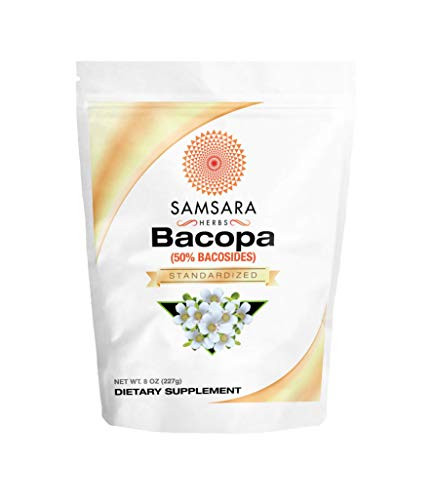 Samsara Herbs Bacopa Monnieri Powder - 50 percent Bacosides -8oz-