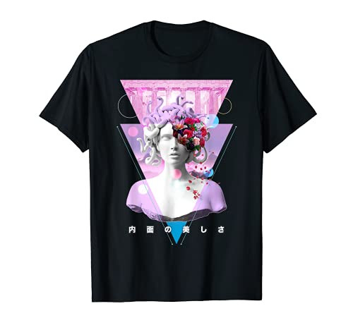 Vaporwave Medusa Statue Aesthetic Art Retro Japanese Otaku T-Shirt
