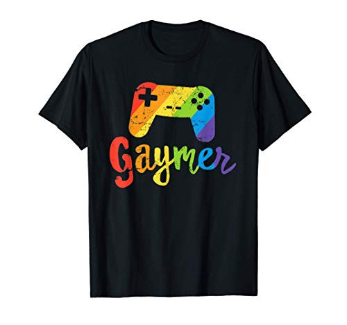 Gaymer Shirt - LGBT Pride Gay Gamer Rainbow Controller T-Shirt