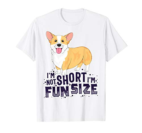 Corgi T-Shirt Women Kids I'm Not Short I'm Fun Size Dog T-Shirt
