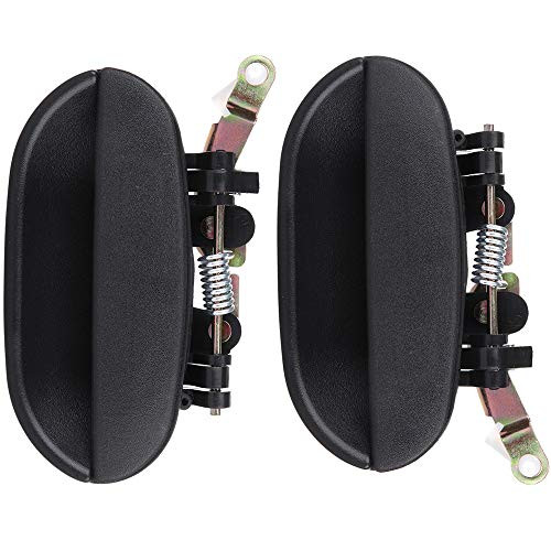 cciyu Door Handles Exterior Rear Driver Passenger Side Replacement fit for 1995-1997 for Hyundai Accent 8366022000CA 8365022000CA Black-2pcs-