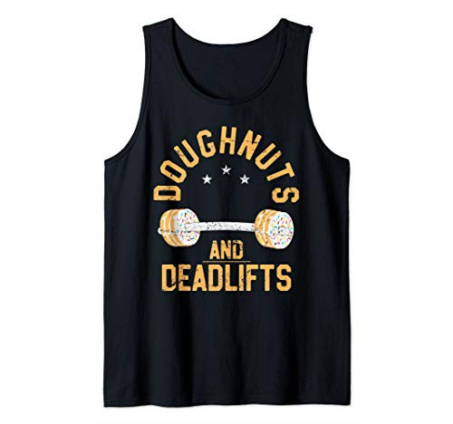 Funny Donut Workout Gift, Doughnuts And Deadlifts Tank Top