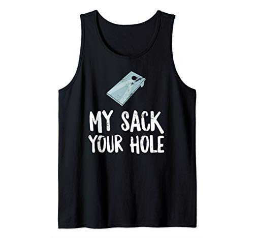 My Sack Your Hole Funny Cornhole Winner Adult 4th of July Tank Top