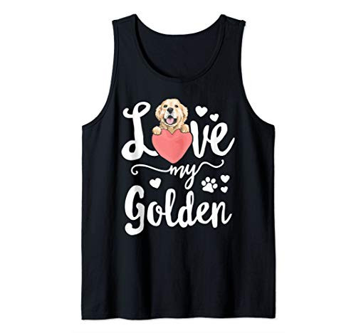 Love My Golden Retriever Dog Mama Mom Mother Adoption Tank Top