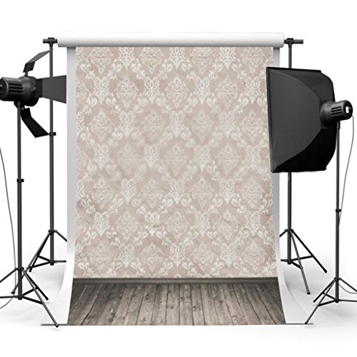 Careonline 3x5ft Vinyl Photography Background Chic Rhombus Wall Wooden Floor Scene Backdrops Photo Studio Props 0.9x1.5m