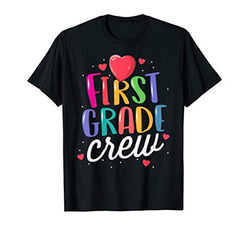 First Grade Crew Back to School Teacher 1st Team Rainbow T-Shirt First Grade Crew Back to School Teacher 1st Team Rainbow T-Shirt
