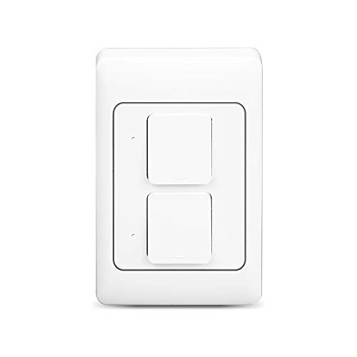 Light Switch, WiFi enabled, Compatible with Alexa and the Google Assistant,IFTTT,LED/Incandescent Switch,No Hub Required,Neutral wire requires (two gang)