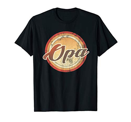 Graphic 365 Opa Vintage Retro Fathers Day Funny Men Gift T-Shirt