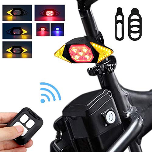 Bike Tail Light with Turn Signals-USB Rechargeable-Wireless Remote Control Waterproof Bicycle Taillight- Ultra Bright Safety Warning Bike Brake Rear Lights-Easy Installation Bike Tail Light with Turn Signals-USB Rechargeable-Wireless Remote Control Waterproof Bicycle Taillight- Ultra Bright Safety Warning Bike Brake Rear Lights-Easy Installation
