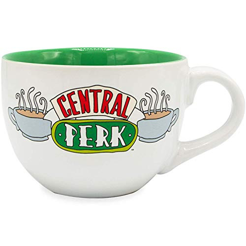 Silver Buffalo Friends Central Perk Oversized Coffee, Soup Ceramic Mug, 24 Ounce White