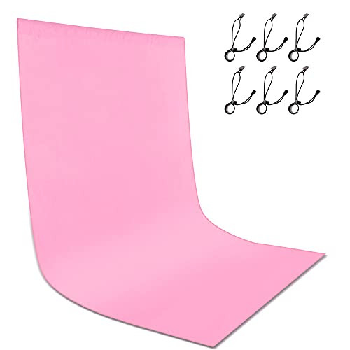 CIPAZEE Pink Backdrop Photo Background - 8x10FT Backdrop Photography Background Screen for Video Recording Photoshoot Picture Photography