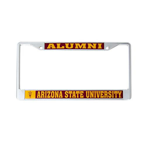 Desert Cactus Arizona State University Alumni Metal License Plate Frame for Front Back of Car Officially Licensed ASU Sun Devils (Alumni)