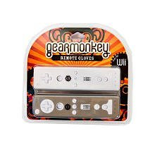 Gear Monkey Wii Remote Gloves for Nintendo Wii - Black  and  Clear, 2 Piece Set, Gearmonkey