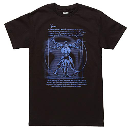 Marvel Vitruvian Venom Adult T-Shirt - Black -XXX-Large-