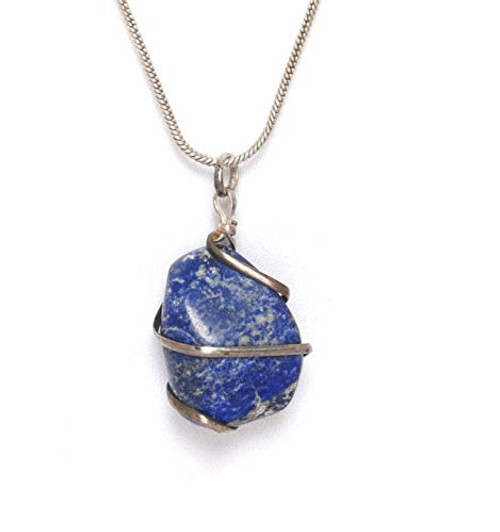 Blessfull Healing Reiki Spiritual Faith Healing Gemstone Energy Lapis Lazuli Stone Wire Wrap Tamble Necklace Pendant Blessfull Healing Reiki Spiritual Faith Healing Gemstone Energy Lapis Lazuli Stone Wire Wrap Tamble Necklace Pendant