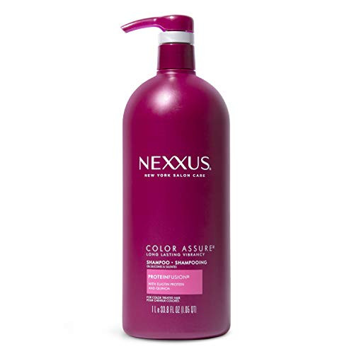Nexxus Color Assure Sulfate-Free Shampoo For Color-Treated Hair with ProteinFusion for Enhanced Color Vibrancy, Silicone Free Shampoo with Pump 33.8 oz
