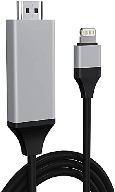 [Apple MFi Certified- Lightning to HDMI Adapter Cable, 1080P Digital AV Sync Screen Connector HDTV Cable Adapter Compatible with iPhone, iPad, iPod on TV/Monitor/Projector-NO Need Power Supply-6.6FT