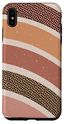iPhone XS Max Boho Burnt Orange Half Rainbow With Dotted Pattern Arches Case