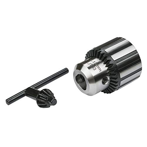 POWERTEC 71104 1/32- 1/2 (JT33) Drill Chuck with Chuck Key | High Precision 33 Jacobs Tapered Mount Drill Chucks
