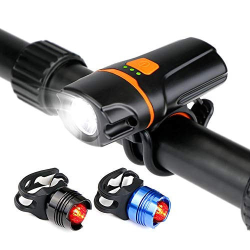WU-MINGLU Bike Light Bicycle Headlight Set, MTB Headlights 1100 Lumens Waterproof USB Rechargeable LED Bike Lights, Rear Back Taillight for Road Cycling Safety Flashlight WU-MINGLU Bike Light Bicycle Headlight Set, MTB Headlights 1100 Lumens Waterproof USB Rechargeable LED Bike Lights, Rear Back Taillight for Road Cycling Safety Flashlight
