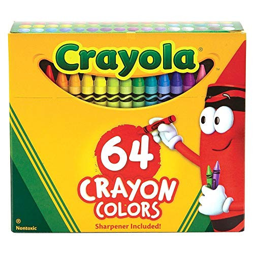 Classic Color Pack Crayons, Assorted 64/Box, Total 6 Boxes