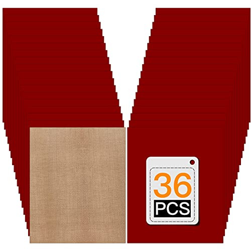 HTVRONT Red HTV Heat Transfer Vinyl Bundle: 36 Pack 12" x 10" Red Iron on Vinyl for T-Shirt, Red Heat Transfer Vinyl for Cricut, Silhouette Cameo or Heat Press Machine