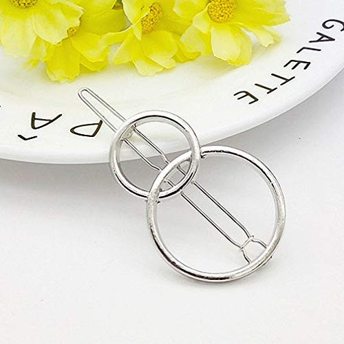 Pudwy Woman Hair Accessories Triangle Hair Clip Pin Metal Geometric Alloy Hairband Moon Circle Hairgrip Barrette Girls Holder T7