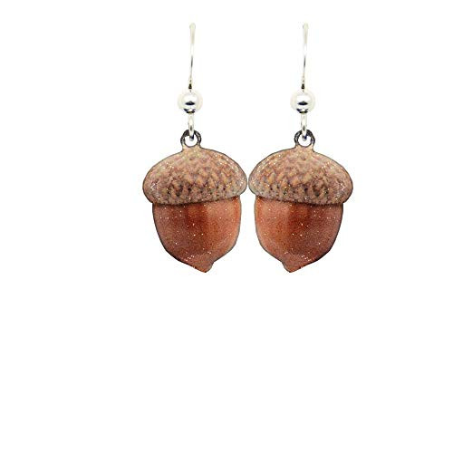Acorn Earrings by d'ears Non-Tarnish Sterling Silver French Hook Ear Wire Acorn Earrings by d'ears Non-Tarnish Sterling Silver French Hook Ear Wire