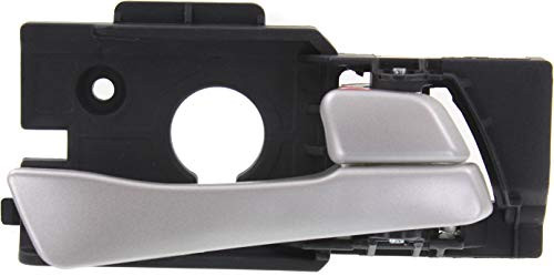 Evan-Fischer Interior Door Handle compatible with Hyundai Accent 12-16 Front RH Inside High Gloss finish -Silver- Sedan/Hatchback